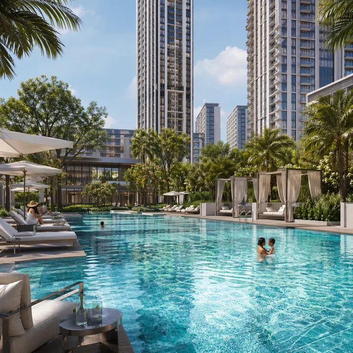 Sobha One World pool retreat